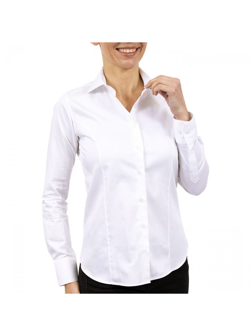 Chemise femme mode coupe cintrée WORK Andrew Mac Allister Blanc , 34 Blanc - Kiabi
