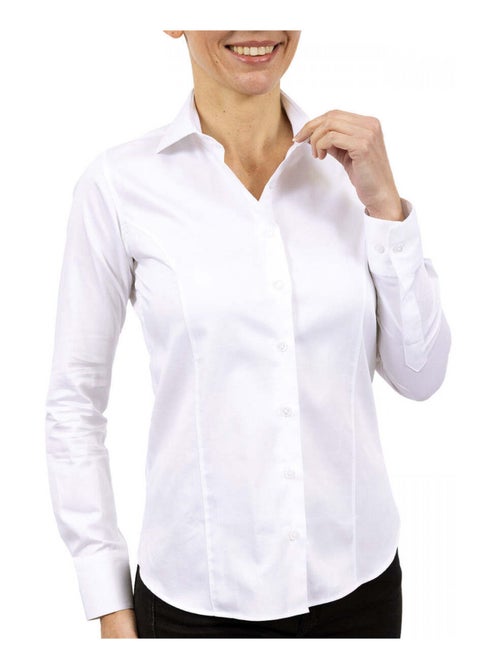 Chemise femme mode coupe cintrée WORK Andrew Mac Allister Bleu , 40 - Kiabi