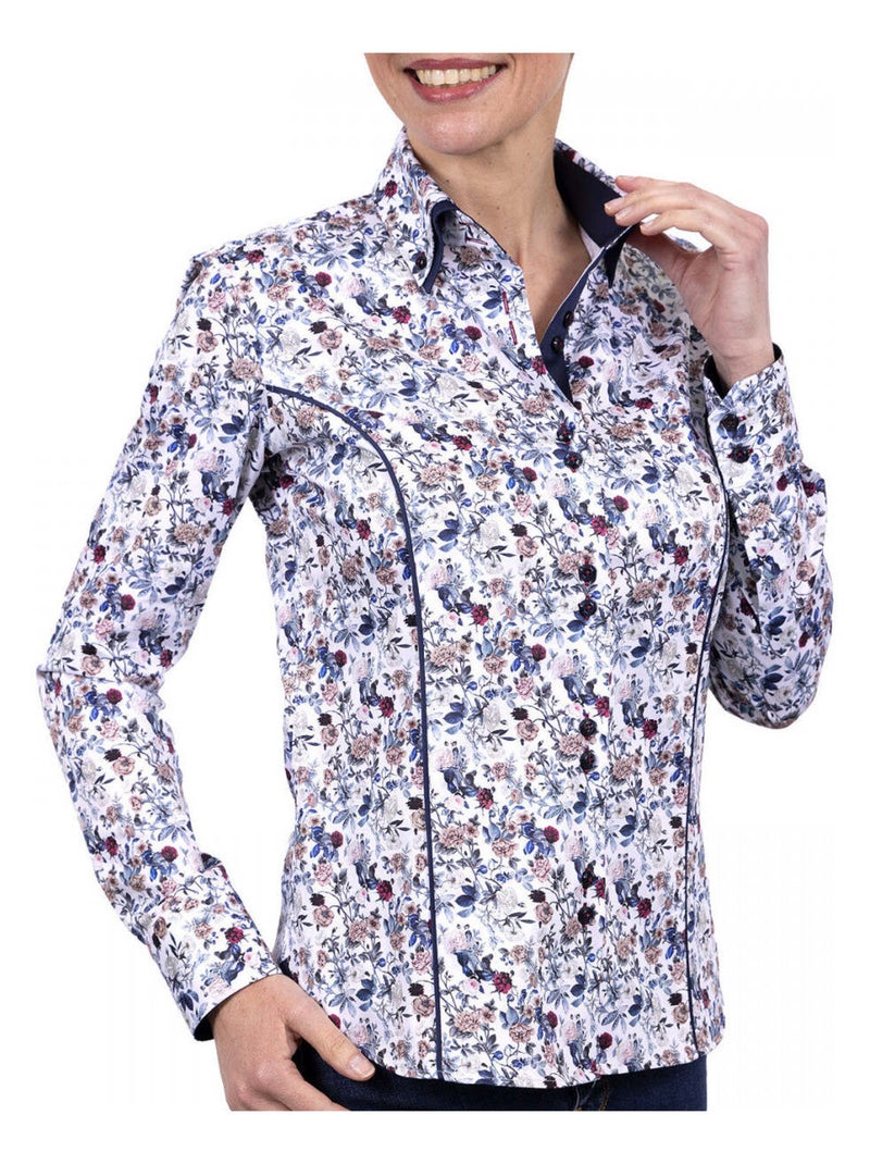 Chemise femme mode LIBERTA Blanc Bleu - Kiabi