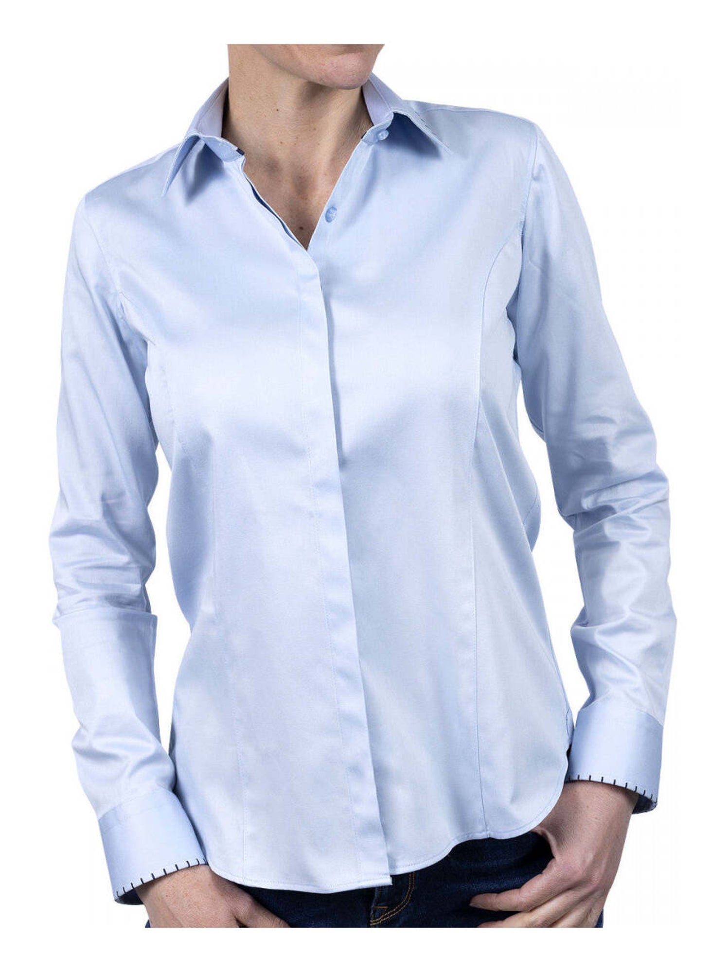 Chemise Chaps Corail Col Blanc - Taille L, Coton 100%, Manches 3/4, Occasion TBE
