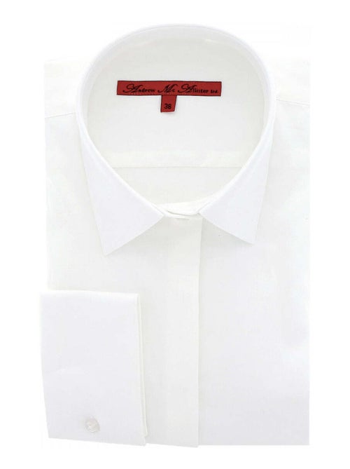Chemise femme mousquetaire coupe cintrée Margaret Andrew Mac Allister Blanc , 34 - Kiabi