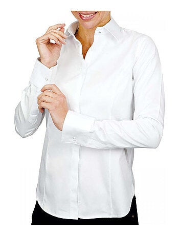 Chemise femme mousquetaire coupe cintrée NORFOLK Andrew Mac Allister Blanc , 42