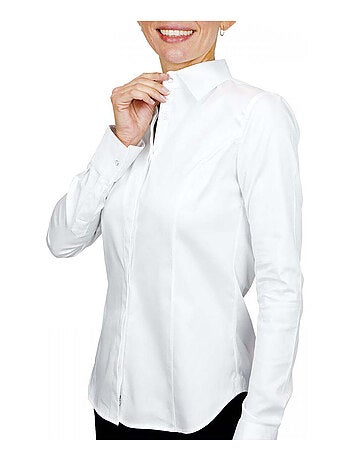 Chemise femme mousquetaire coupe cintrée NORFOLK Andrew Mac Allister Blanc , 42