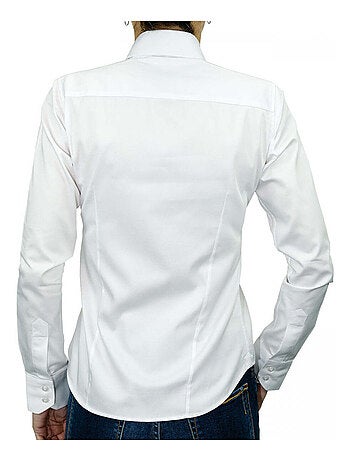 Chemise femme mousquetaire coupe cintrée NORFOLK Andrew Mac Allister Blanc , 42
