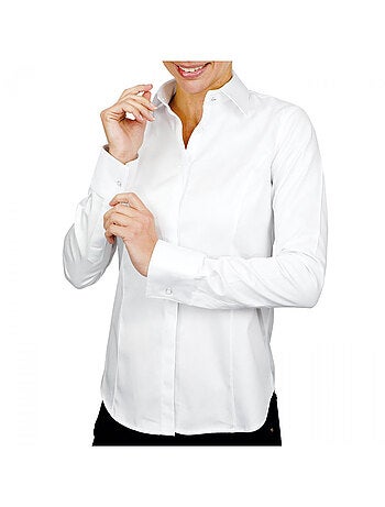 Chemise femme mousquetaire coupe cintrée NORFOLK Andrew Mac Allister Blanc , 44