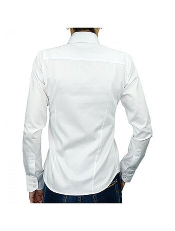 Chemise femme mousquetaire coupe cintrée NORFOLK Andrew Mac Allister Blanc , 44