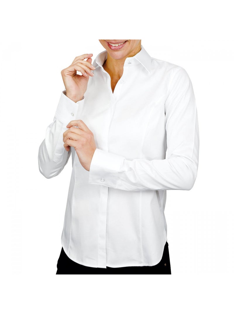 Chemise femme mousquetaire coupe cintrée NORFOLK Andrew Mac Allister Blanc , 44 Blanc - Kiabi