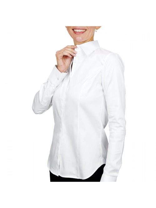 Chemise femme mousquetaire coupe cintrée NORFOLK Andrew Mac Allister Blanc , 44 - Kiabi