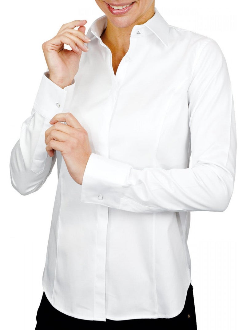 Chemise femme mousquetaire coupe cintrée NORFOLK Andrew Mac Allister Blanc - Kiabi