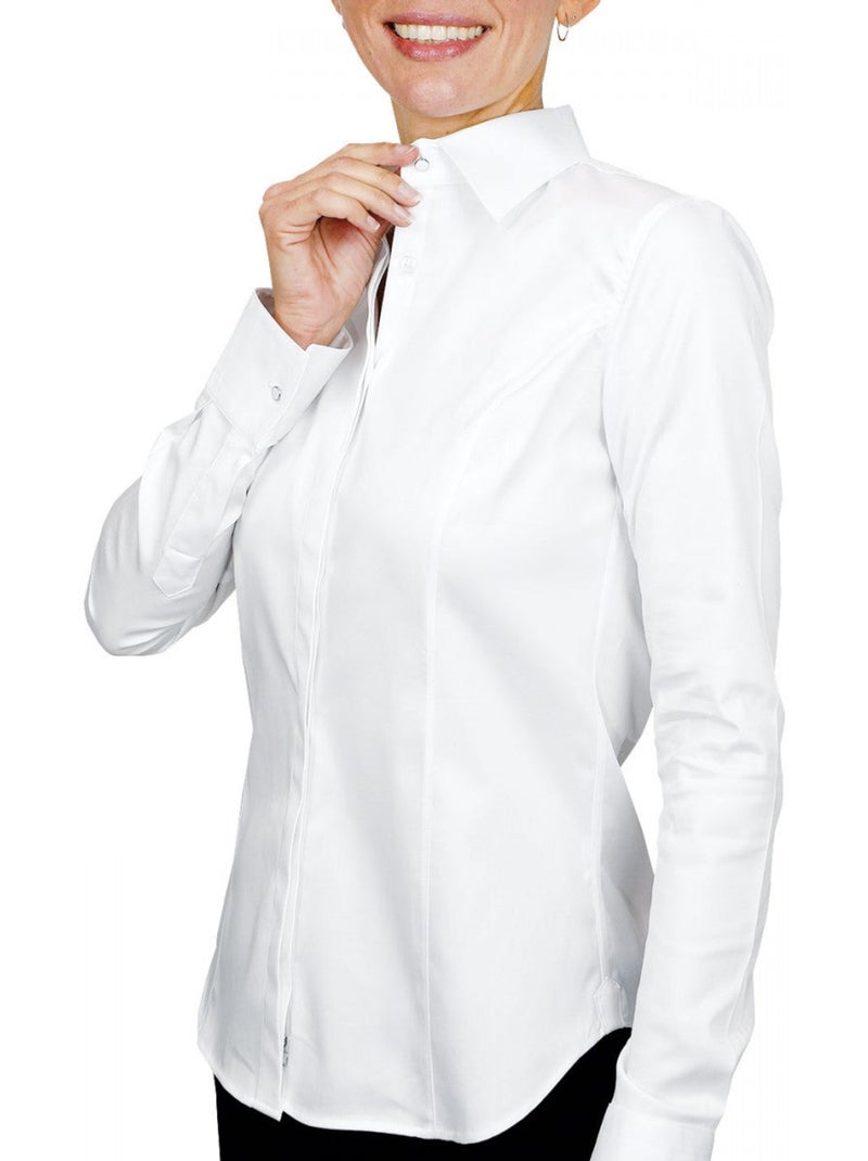 Chemise femme mousquetaire coupe cintrée NORFOLK Andrew Mac Allister Blanc - Kiabi