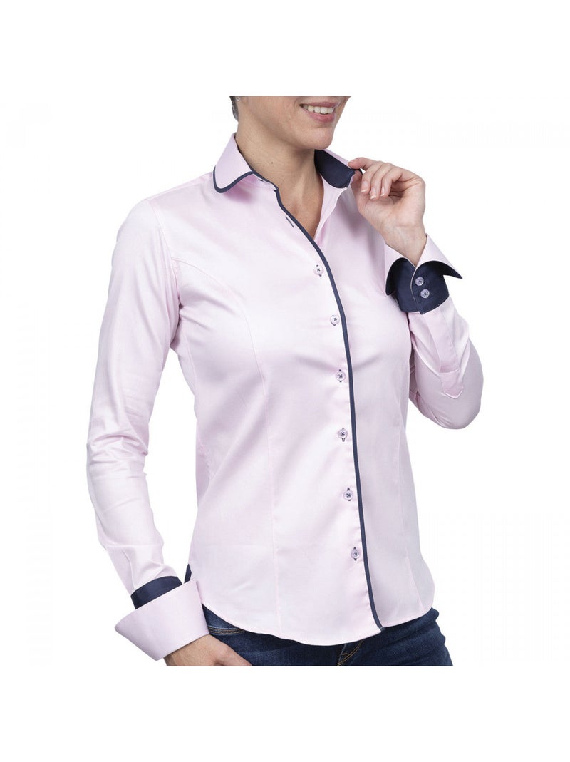 Chemise femme napolitaine coupe cintrée ASHLEY Andrew Mac Allister Bleu , 38 Bleu - Kiabi
