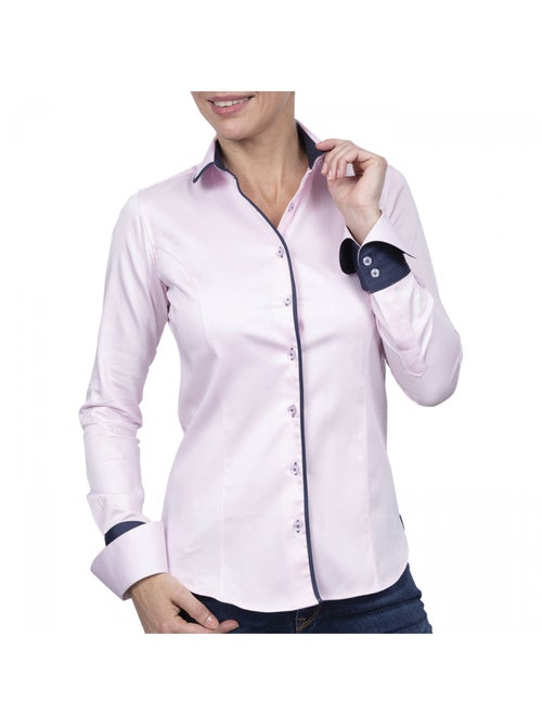 Chemise femme napolitaine coupe cintrée ASHLEY Andrew Mac Allister Bleu , 38 - Kiabi