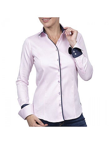 Chemise femme napolitaine coupe cintrée ASHLEY Andrew Mac Allister Gris , 38