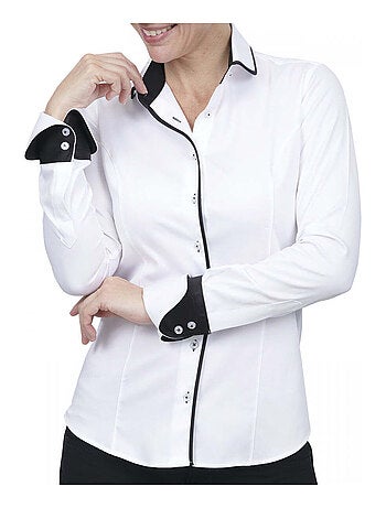 Chemise femme napolitaine coupe cintrée ASHLEY Andrew Mac Allister Gris , 38