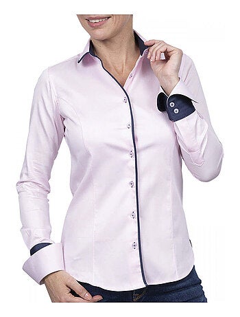 Chemise femme napolitaine coupe cintrée ASHLEY Andrew Mac Allister Gris , 40
