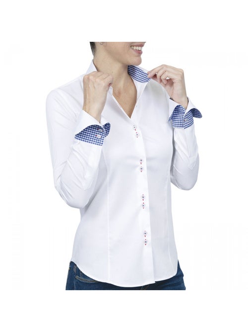 Chemise femme napolitaine coupe cintrée CARLYN Andrew Mac Allister Blanc , 40 - Kiabi