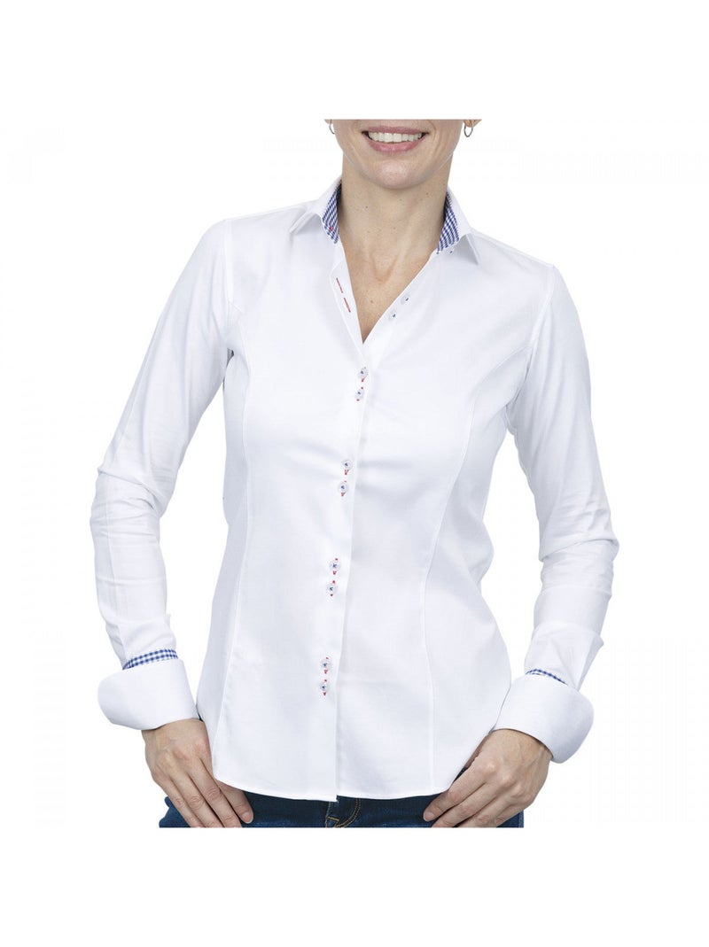 Chemise femme napolitaine coupe cintrée CARLYN Andrew Mac Allister Blanc , 40 Blanc - Kiabi