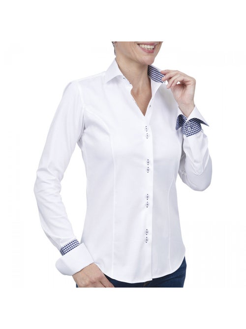 Chemise femme napolitaine coupe cintrée CARLYN Andrew Mac Allister Blanc , 40 - Kiabi