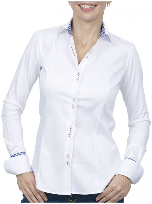 Chemise femme napolitaine coupe cintrée carlyn andrew mac allister - Kiabi Chemise femme napolitaine coupe cintrée carlyn andrew mac allister - Kiabi