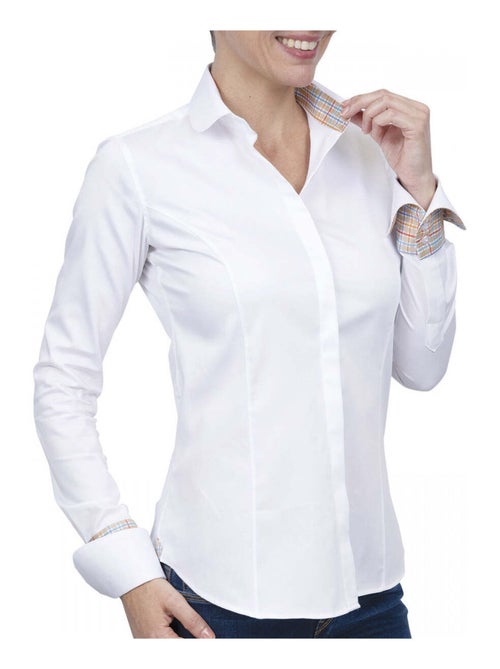 Chemise femme napolitaine coupe cintrée TRUDY Andrew Mac Allister Blanc , 38 - Kiabi