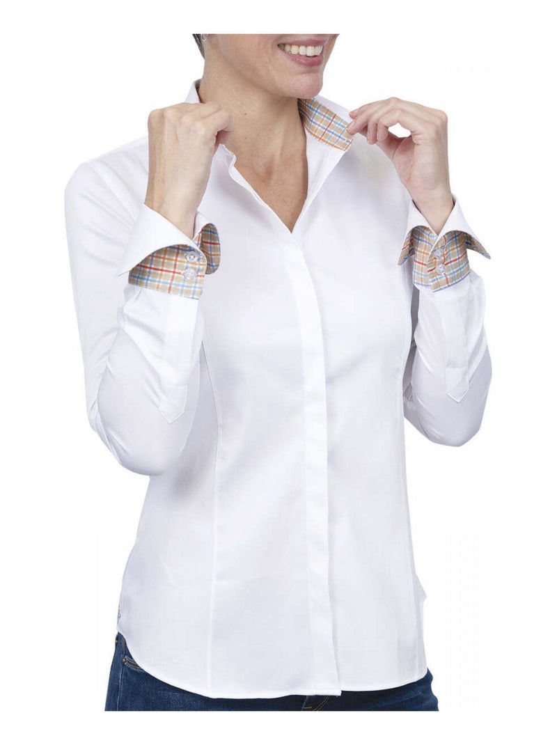 Chemise femme napolitaine coupe cintrée TRUDY Andrew Mac Allister Blanc , 38 Blanc - Kiabi
