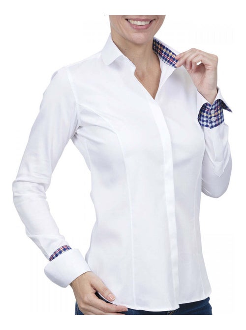 Chemise femme napolitaine coupe cintrée TRUDY Andrew Mac Allister Blanc , 38 - Kiabi