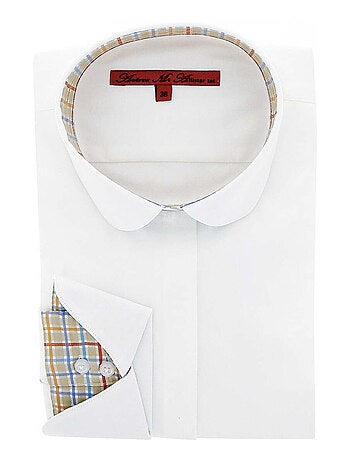 Chemise femme napolitaine coupe cintrée TRUDY Andrew Mac Allister Blanc , 42