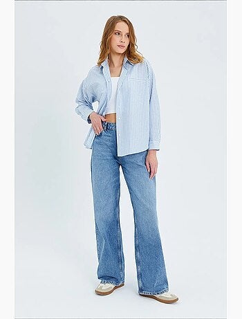Chemise femme oversize rayée mixray