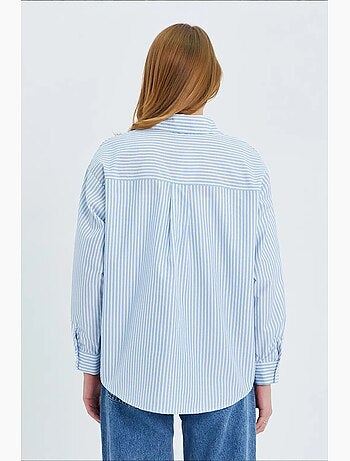 Chemise femme oversize rayée mixray