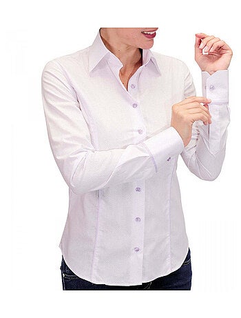 Chemise femme pastel coupe cintrée WATERLILY Andrew Mac Allister Rose , 40