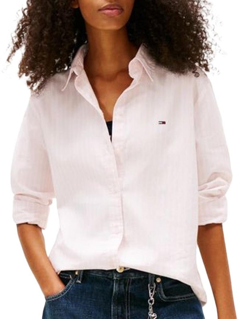 Chemise Femme Tommy Hilfiger Rose - Kiabi