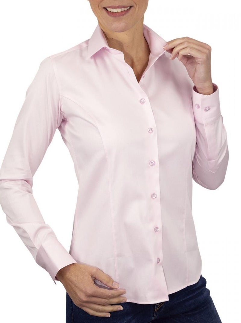 Chemise femme unie CARLA Rose - Kiabi