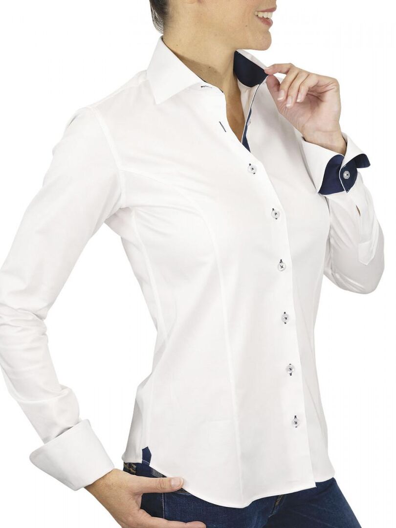 Chemise femme unie CLAIRE Blanc - Kiabi