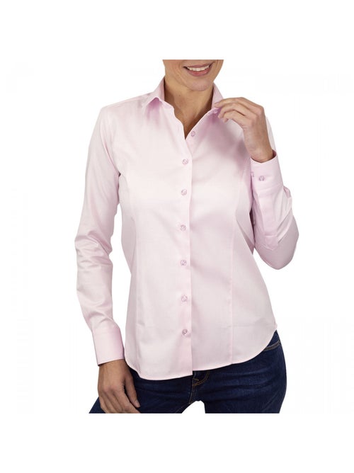 Chemise femme unie coupe cintrée CARLA Andrew Mac Allister Rose , 40 - Kiabi