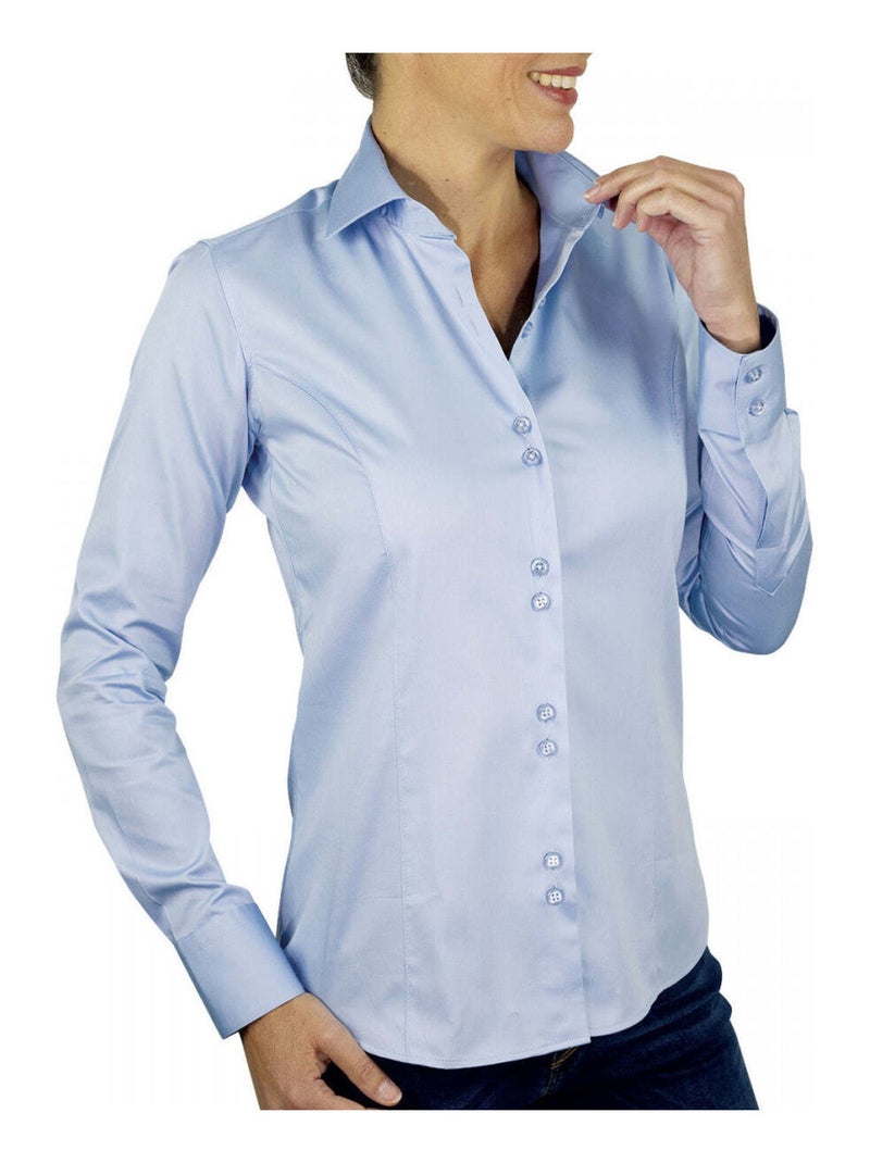 Chemise femme unie coupe cintrée CARMEN Andrew Mac Allister Blanc , 42 Blanc - Kiabi