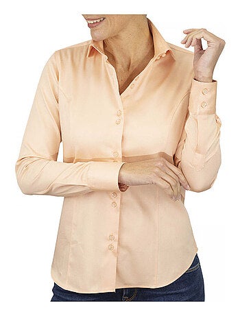 Chemise femme unie coupe cintrée CASSY Andrew Mac Allister Orange , 38