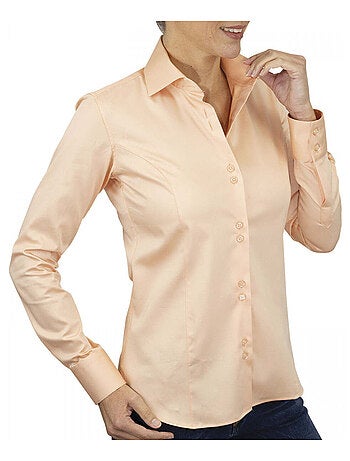 Chemise femme unie coupe cintrée CASSY Andrew Mac Allister Orange , 38