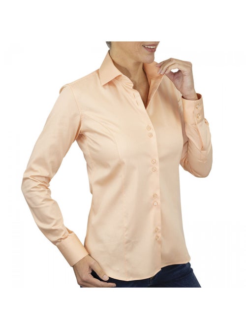 Chemise femme unie coupe cintrée CASSY Andrew Mac Allister Orange , 38 - Kiabi