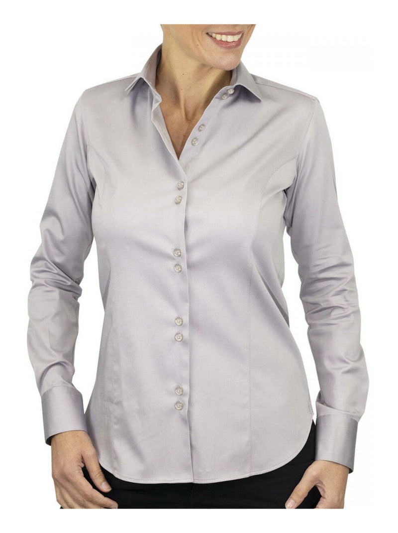 Chemise femme unie coupe cintrée CASSY Andrew Mac Allister Orange , 38 Orange - Kiabi
