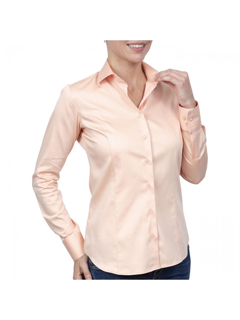 Chemise femme unie coupe cintrée CORRIE Andrew Mac Allister Bleu , 42 Bleu - Kiabi