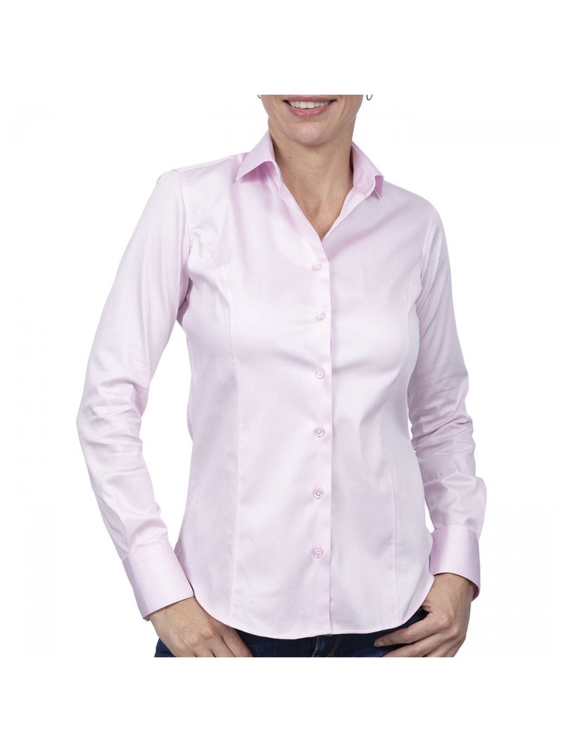 Chemise femme unie coupe cintrée CORRIE Andrew Mac Allister Bleu - Kiabi