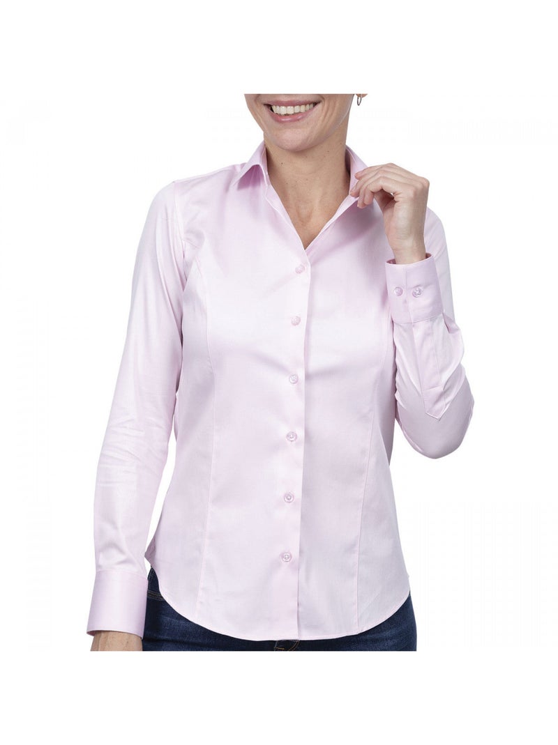 Chemise femme unie coupe cintrée CORRIE Andrew Mac Allister Bleu - Kiabi