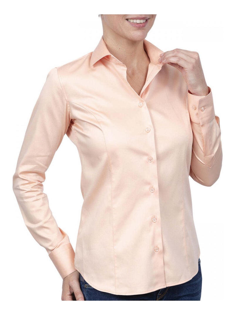 Chemise femme unie coupe cintrée CORRIE Andrew Mac Allister Orange , 36 Orange - Kiabi