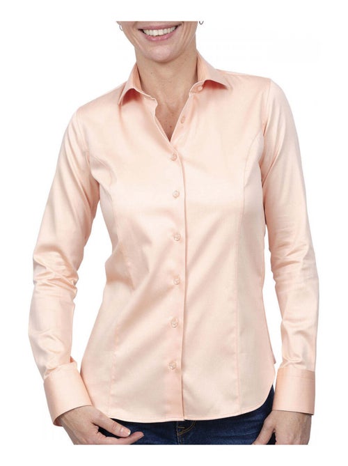 Chemise femme unie coupe cintrée CORRIE Andrew Mac Allister Rose , 40 - Kiabi