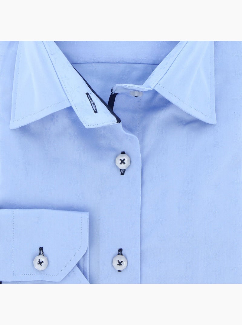 Chemise femme unie coupe cintrée floretta andrew mc allister Bleu ciel - Kiabi