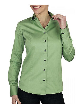 Chemise femme unie coupe cintrée KRYSTAL Andrew Mac Allister Bleu clair , 40