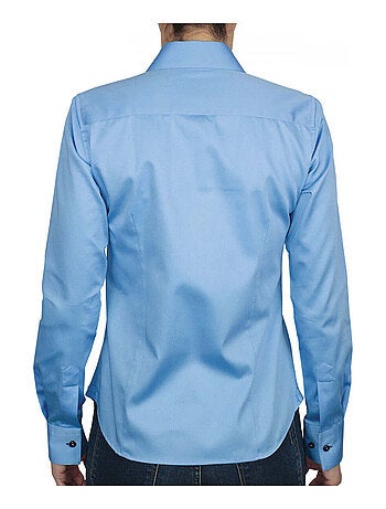 Chemise femme unie coupe cintrée KRYSTAL Andrew Mac Allister Bleu clair , 40