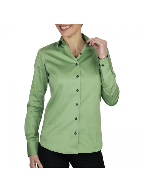 Chemise femme unie coupe cintrée KRYSTAL Andrew Mac Allister Bleu , 42 - Kiabi