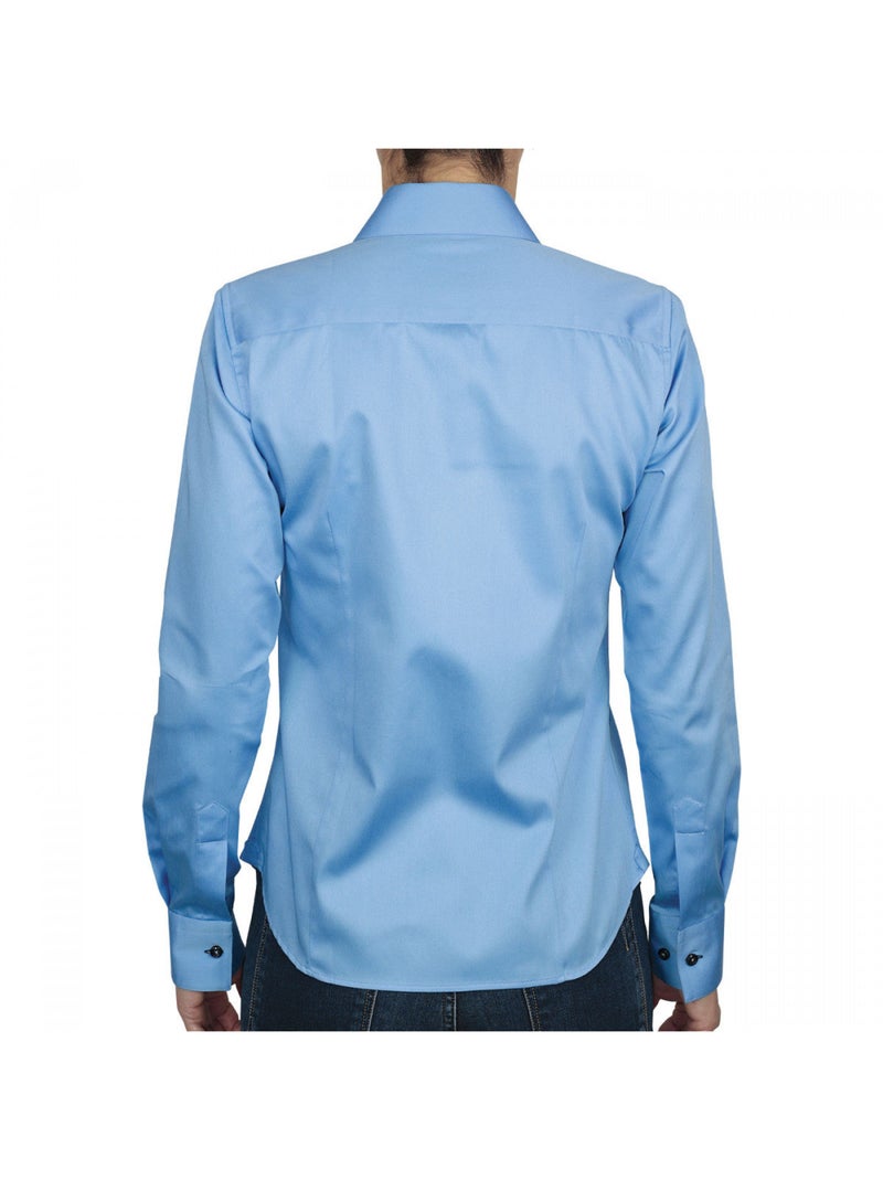 Chemise femme unie coupe cintrée KRYSTAL Andrew Mac Allister Bleu , 42 Bleu - Kiabi