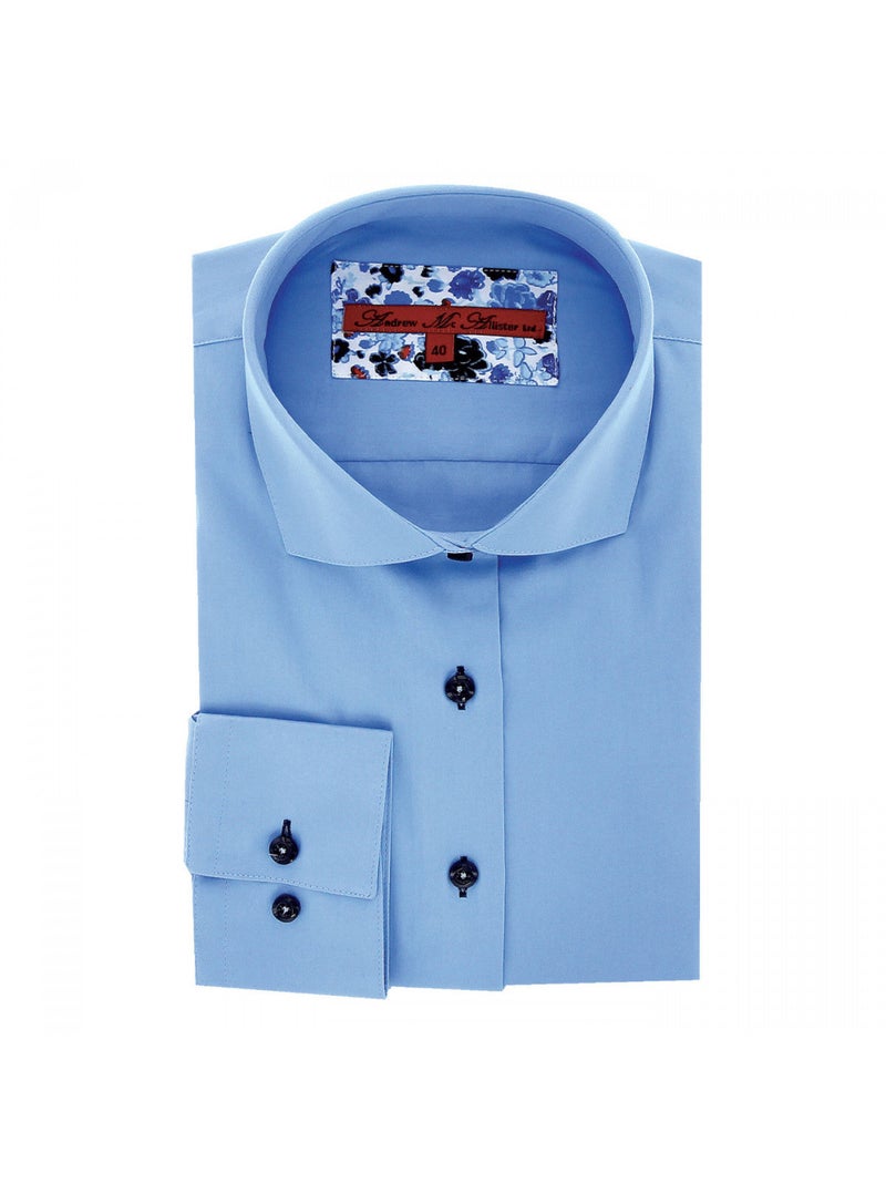 Chemise femme unie coupe cintrée KRYSTAL Andrew Mac Allister Bleu , 42 Bleu - Kiabi